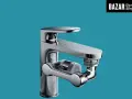 Grifo moderno con aireador giratorio, ideal para conocer los tipos de aireadores para grifos y ahorrar agua.
