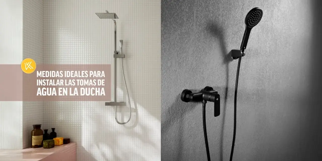 Duchas modernas y consejos sobre la altura ideal para instalar las tomas de agua en la ducha.