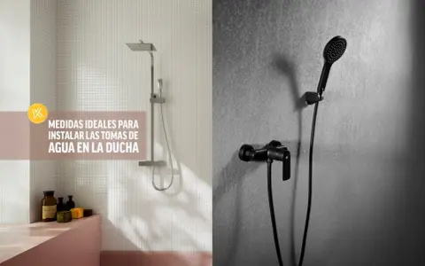 Duchas modernas y consejos sobre la altura ideal para instalar las tomas de agua en la ducha.