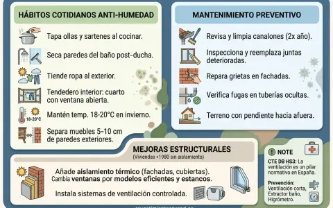 Evita el moho en la pared con estos consejos: ventila, seca superficies, tiende ropa fuera y mantén la temperatura. ¡Pequeños gestos previenen grandes problemas!