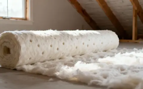 Rollo de material aislante blanco, con agujeros, listo para instalar. Es el mejor aislante térmico para tu hogar.