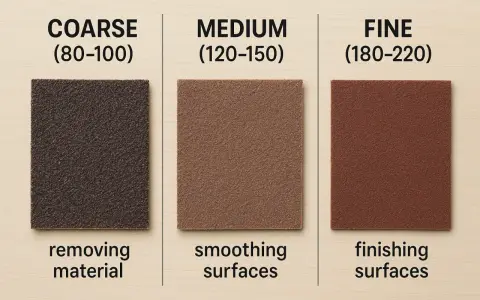 Tres lijas para pared: gruesa para quitar material, media para alisar y fina para acabados.