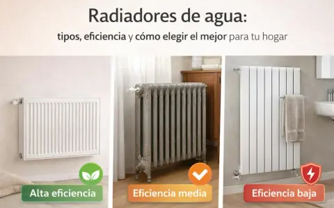 Tres tipos de radiadores de agua: alta, media y baja eficiencia. Elige el mejor para tu hogar.