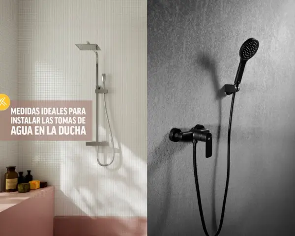 Duchas modernas y consejos sobre la altura ideal para instalar las tomas de agua en la ducha.