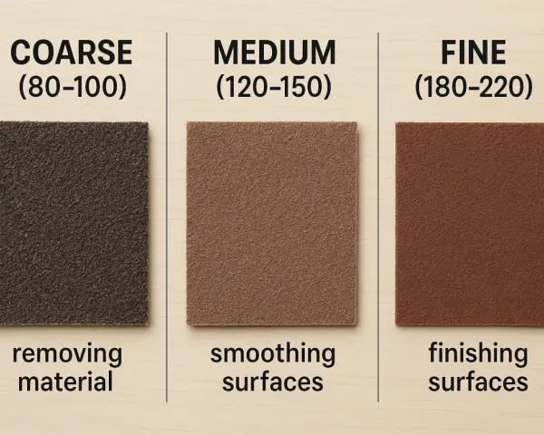 Tres lijas para pared: gruesa para quitar material, media para alisar y fina para acabados.