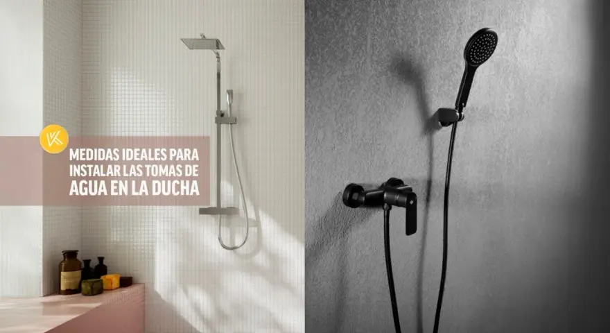Duchas modernas y consejos sobre la altura ideal para instalar las tomas de agua en la ducha.